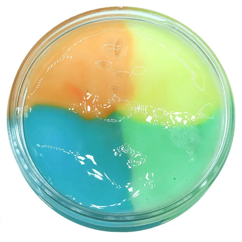 60ml/100ml Slime Orange Jaune Bleu Et Vert
