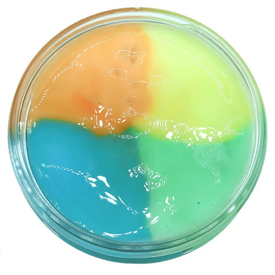 60ml/100ml Slime Orange Jaune Bleu Et Vert