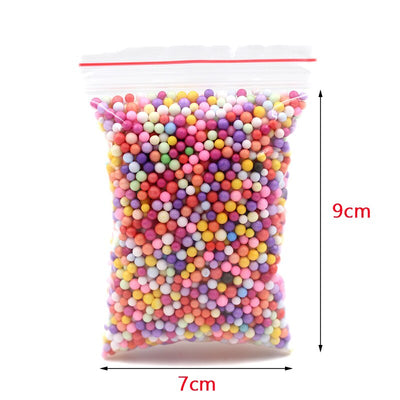 Slime coloré 20g + Sachet de petites perles décoratives