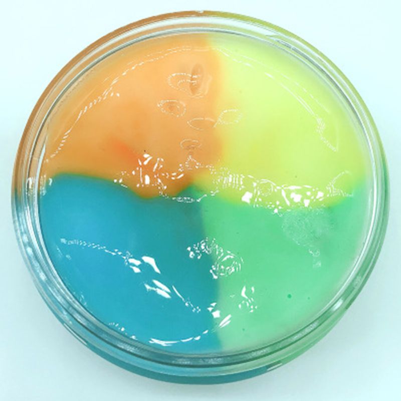 60ml/100ml Slime Orange Jaune Bleu Et Vert