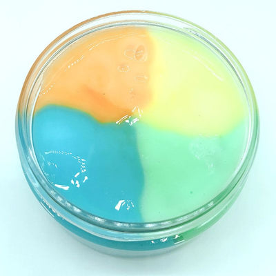 60ml/100ml Slime Orange Jaune Bleu Et Vert